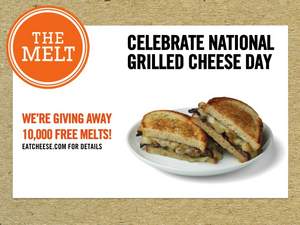 THE MELT Celebrates National Grilled Cheese Day With 10,000 Free Melts
