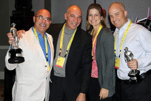 Pictured left to right:
Pizza Revolución, LLC, Phoenix, AZ:  David Padilla, Antonio Swad (Pizza Patron founder), Margaret LeVecke and Jason LeVecke 
