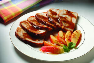 Grilled Pork Tenderloin with Apple Butter Glaze