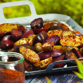 Flame-Licked Fingerling Potatoes with Spud Rub