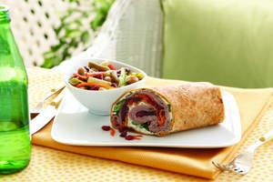 Bean & Vegetable Salad and Beef & Horseradish Wraps
