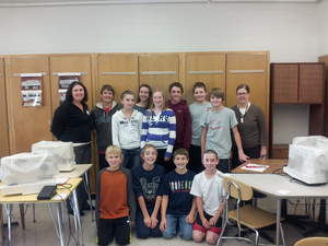 Grandview Middle School seventh grade class.