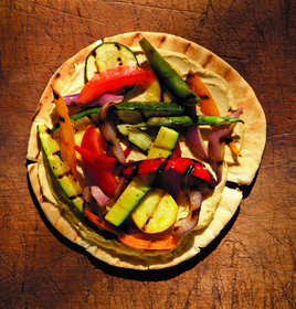 Grilled Vegetable Pita Pizza