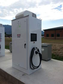 A bidirectional charger utilized at the Fort Carson, Colo., SPIDERS project.