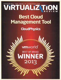 CloudPhysics Wins VMworld Best of Breed Cloud Management Award