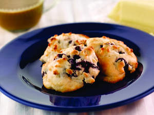 Sweet Blueberry Drop Biscuits