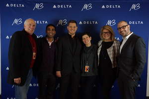 Bruce Allen (Michael Buble, Manager), Ranjan Goswami (Delta), Michael Buble, Lori Feldman (Warner Bros. Records), Marcie Allen (MAC Presents), Bill Werde (Billboard)