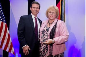 Goodwill of Orange County President and CEO Frank Talarico, Jr. & Orange County Business Council President and CEO Lucy Dunn.