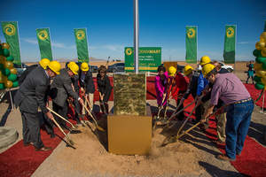United States, Arizona and local officials do the honors in officially breaking ground at the PhoenxMart site on November 7, 2013.