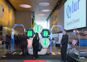 An active Qylatron entry-experience solution was the centerpiece at the Qylur launch event in New York City

