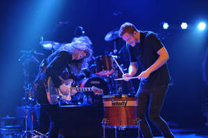From left, Wayne Sermon and Dan Reynolds of Imagine Dragons perform on stage at Citi Presents an Exclusive Performance by Imagine Dragons for Citi ThankYou Cardmembers, benefiting the Grammy Foundation, on Thursday, Jan. 23, 2014 at the Wiltern Theatre in Los Angeles. (Photo by John Shearer/Invision for Citi/AP Images)