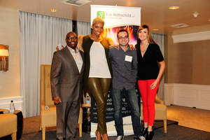 Darrell D. Miller, Entertainment Law Department Chair, Fox Rothschild LLP; NeNe Leakes; Benny Fine, Fine Brothers; and Maria Pacheco, Senior Director of Marketing for Mobile Games, DreamWorks gathered for a lively panel discussion entitled "The Legal and Business Issues Behind The Second Screen Experience" and a rooftop party at Fox Rothschild's 2nd Annual Pre-Grammy Event.