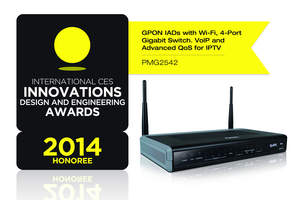 ZyXEL GPON Fiber Gateway Awarded CES Innovations 2014 Design and Engineering Honoree