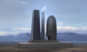 Concept art of the monument