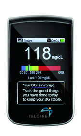 Telcare's wireless glucose meter, the world's first cellular-enabled blood glucose meter.