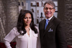 April Hernandez and Eric Metaxas co-host new "100 Huntley Street" series debuting March 9, 2014.