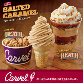 Carvel introduces new salted caramel flavor.