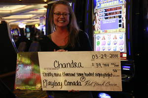 Chandra, from Pollock Pines, Calif., won a $39,788 jackpot while playing a penny slot at Red Hawk Casino.
