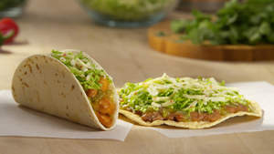 Del Taco's New Jacked Up Grilled Chicken Taco and Jacked Up CrunchTada Tostada.