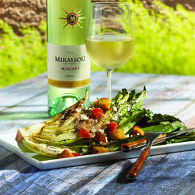 Grilled Chipotle Caesar Salad Wedges Paired with Moscato