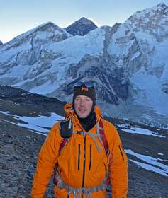 Lakeshore Recycling Systems CEO Alan T. Handley has raised nearly $10,000 through crowd-funding to help avalanche-affected Sherpa families build a new school. Handley (above) scaled to base camp at Mt. Everest in a life-changing trip in Spring 2013.