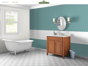 The new FrogTape iPad App allows users to virtually design rooms prior to painting.