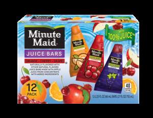 J&J Snack Foods Debuts Minute Maid(R) Flavored 100% Juice Bars
