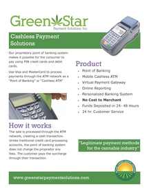 GreenStar cannabis merchant services flyer