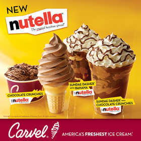Carvel Partners with Nutella(R) for Limited Time Summer Ice Cream Treats