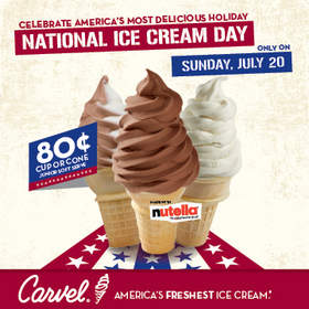 Carvel Celebrates National Ice Cream Day with 80 Cent Soft-Serve Cups and Cones on July 20
