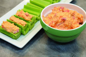 Ranch Pimento Cheese Celery Logs