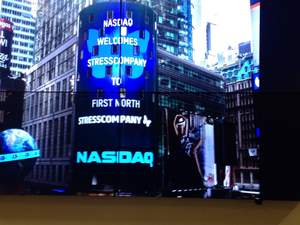 Stresscompany Announces NASDAQ listing in Times Square New York.