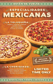 Pizza Patron Especialidades Mexicanas LTO promotion