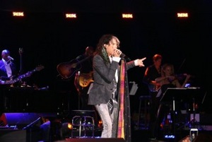 Steven Tyler on stage at DFF Miracle Gala
