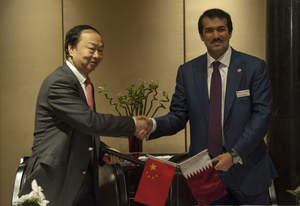 QIA has signed an MOU with CITIC Group
(Left: CITIC Group chairman, Chang Zhenming; Right: QIA CEO, H.E. Ahmad Al-Sayed)