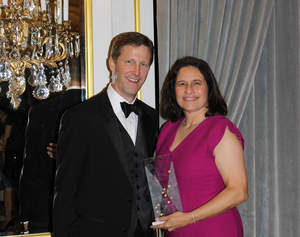 Roselinde Torres and Matt Krentz, head of BCG’s Global People Team, who presented her with the Women Leaders in Consulting Award for Leadership