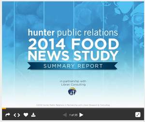 Hunter Public Relations 2014 Food News Study Summary Report
