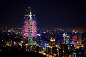 TAIPEI 101 celebrated the arrival of 2015 with a stunning 218-second firework show.