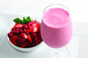 Raspberry Strawberry Yogurt Smoothie