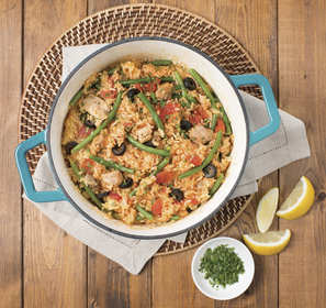 Chicken Paella with French Green Beans