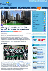 Cheapflights.com 17 things you won't believe about St. Patrick's Day parades around the world