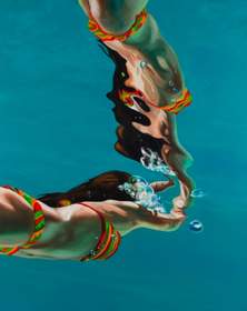 'Rejoining-again 1' by Eric Zener, as displayed on the video art wall at the Quin hotel