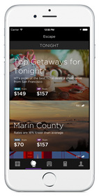 HotelTonight's new Escape feature provides travel inspiration for Tonight or This Weekend, all at great rates.