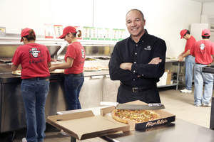Antonio Swad in a Pizza Patron