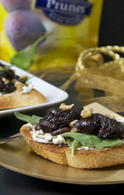 Balsamic Prune and Goat Cheese Bruschetta