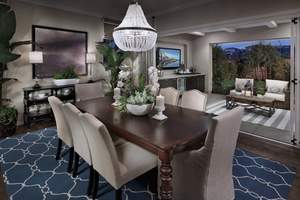 Plan 4 dining room and outdoor room at Palo Verde at The Foothills in Carlsbad, Calif., which is nearing sellout.