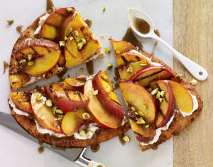 Grilled Fruit Tart with Spiced Honey Drizzle