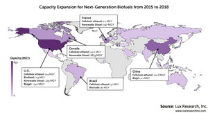 Capacity Expansion for Next-Generation Biofuels from 2015 to 2018
