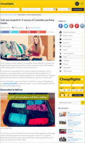 Cheapflights.ca Suitcase snapshot: Survey of Canadian packing habits,packing style,packing practices