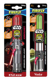 Comprised of Obi-Wan Kenobi, Darth Vader, Yoda and Kylo-Ren, the complete line of Firefly Star Wars Lightsaber toothbrushes gives parents, kids and all fans the opportunity to choose what side of The Force they support -- Light Side or Dark Side.